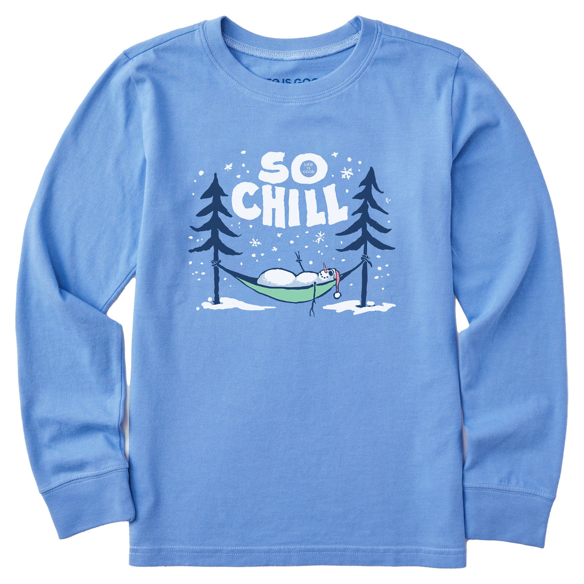 Kids So Chill Snowman Long Sleeve Crusher Tee product image 1