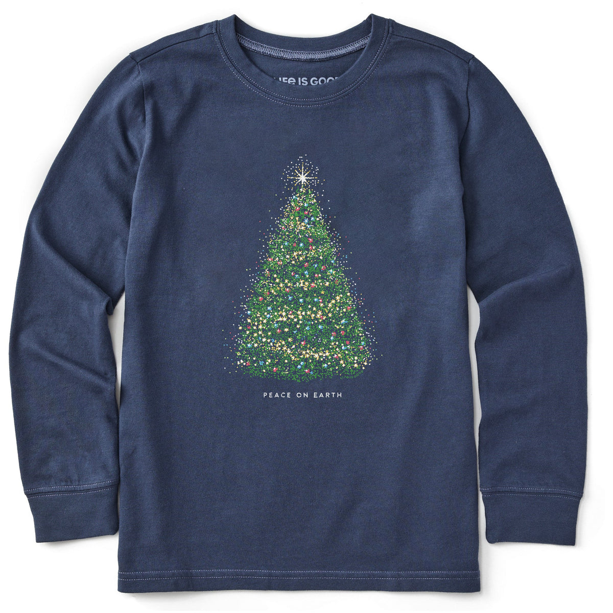 Kids Peace on Earth Tree Long Sleeve Crusher Tee product image 1