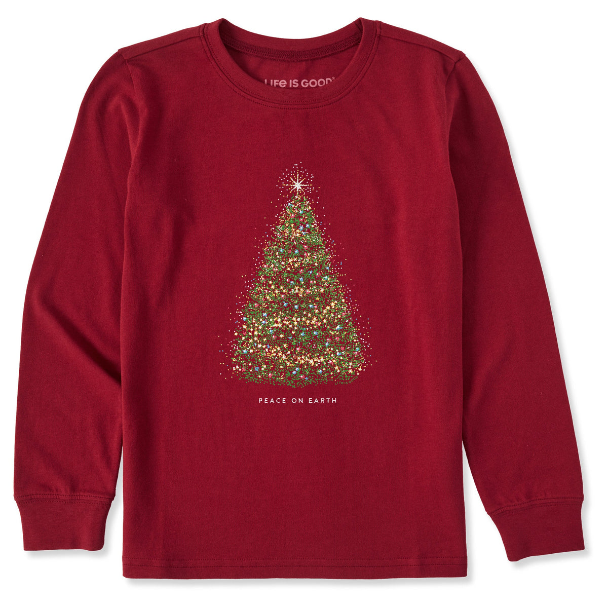 Kids Peace on Earth Tree Long Sleeve Crusher Tee product image 3