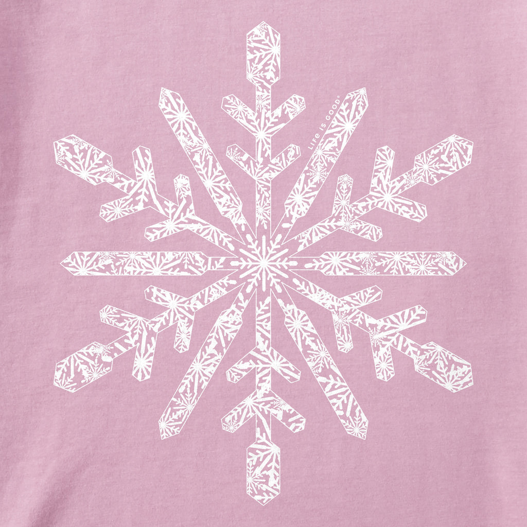 Kids Contrast Snowflake Long Sleeve Crusher Tee product image 2