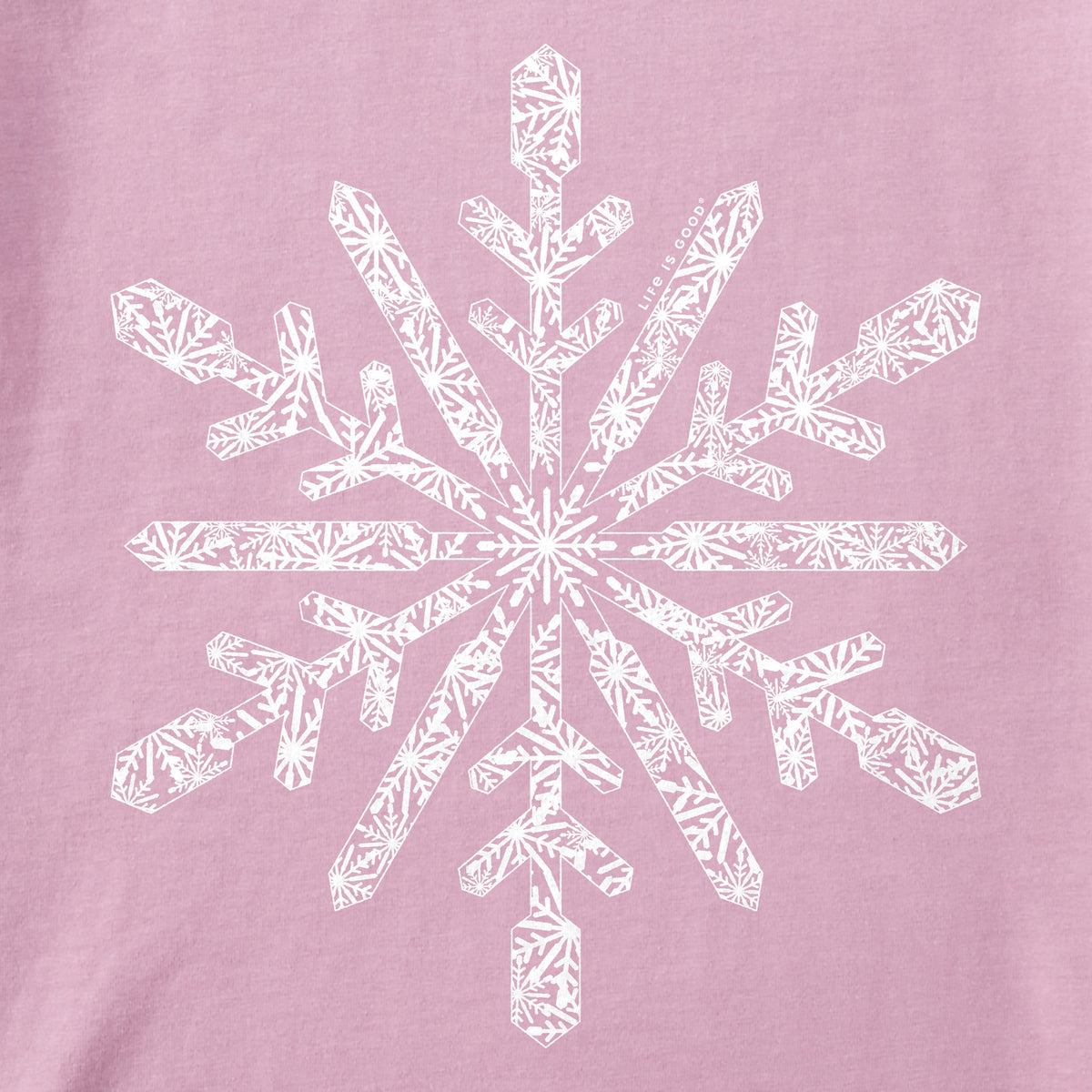 Kids Contrast Snowflake Long Sleeve Crusher Tee product image 2