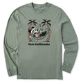Men's Mele Kalikimaka Willie Long Sleeve Crusher Tee