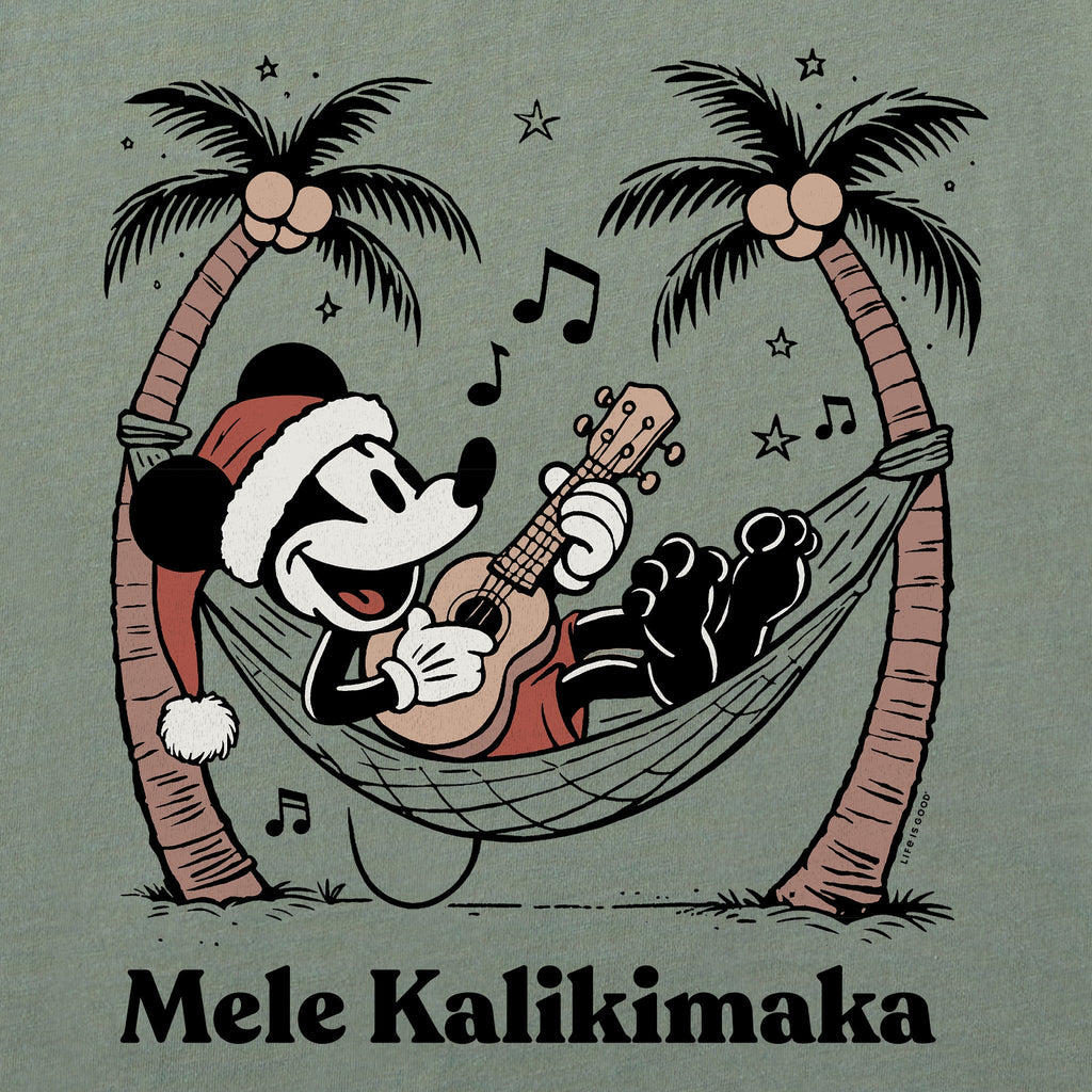 Men's Mele Kalikimaka Willie Long Sleeve Crusher Tee