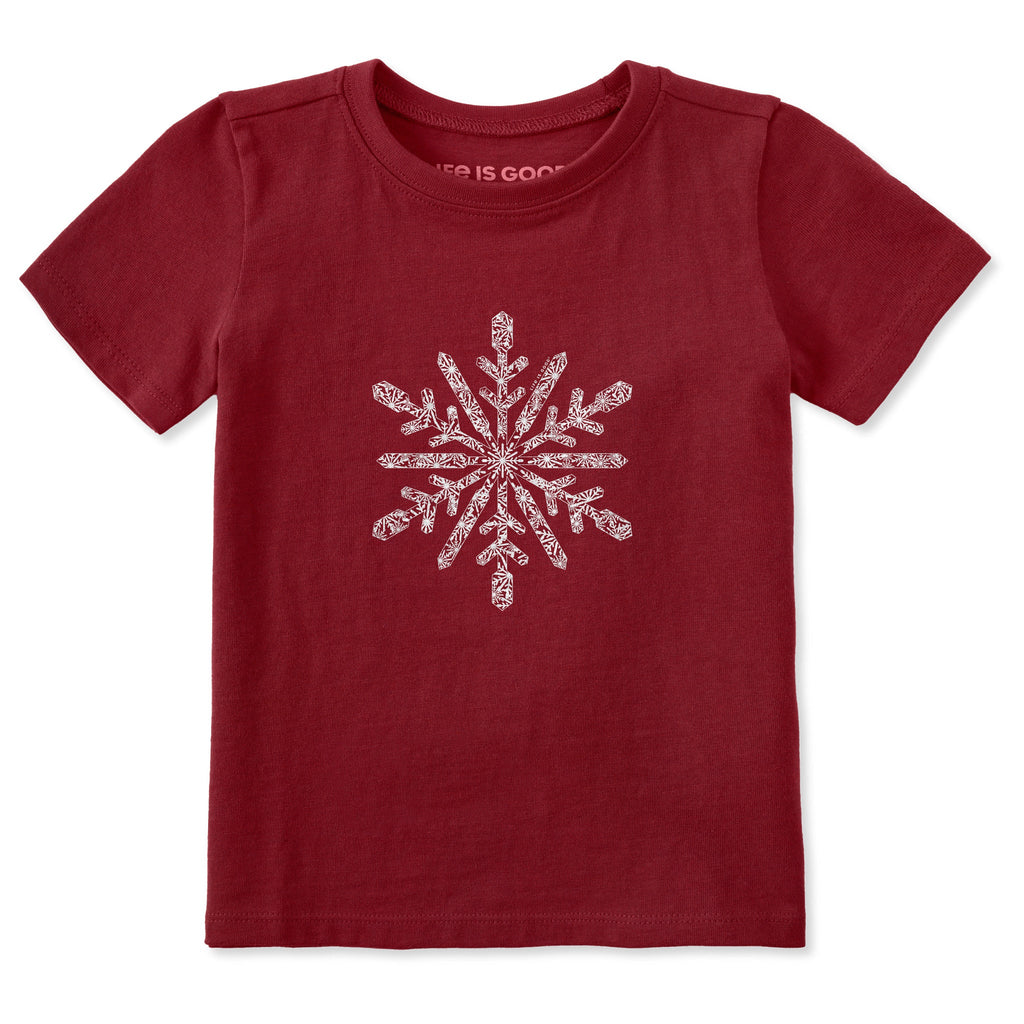 Toddler Contrast Snowflake Short Sleeve Crusher Tee product image 3