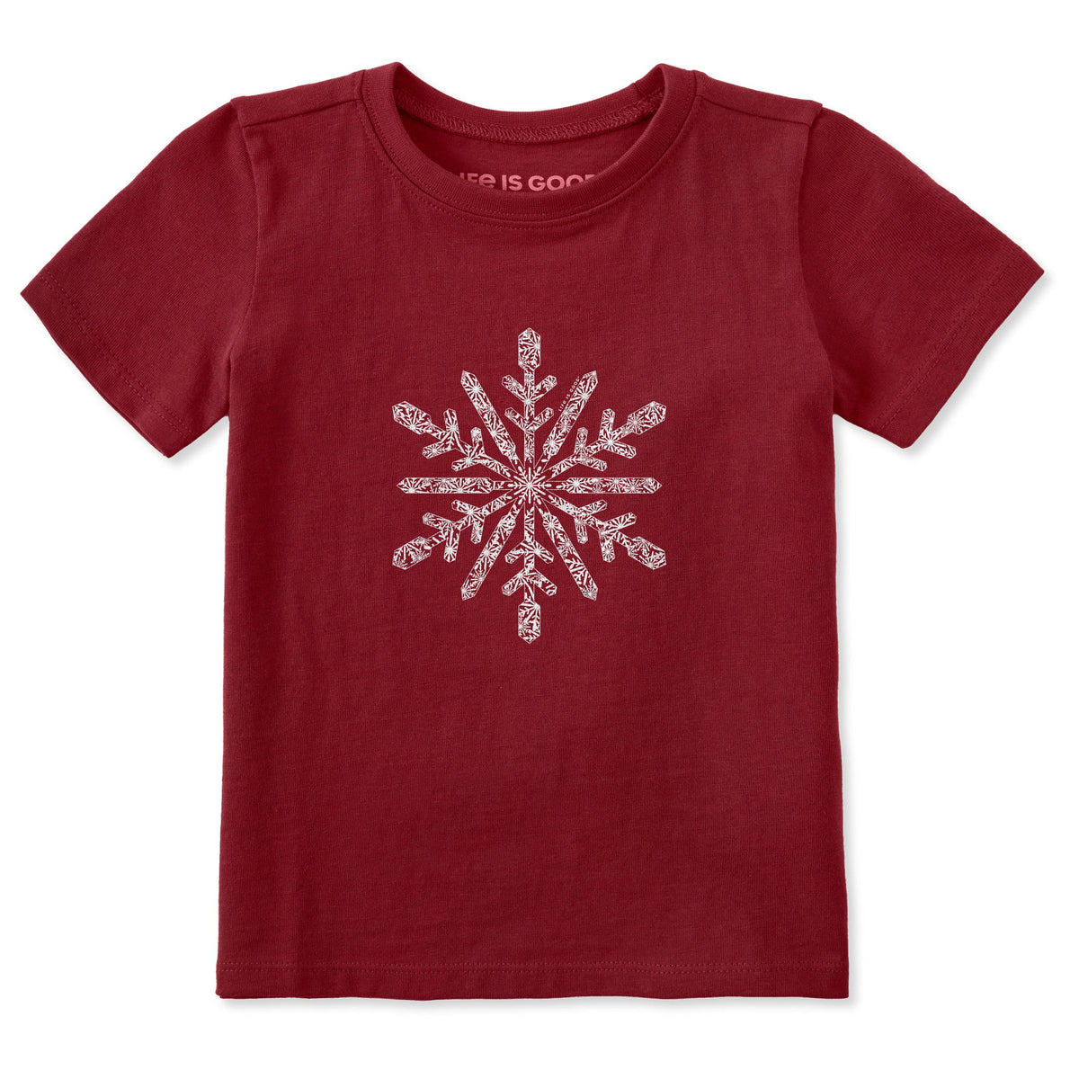 Toddler Contrast Snowflake Short Sleeve Crusher Tee product image 3