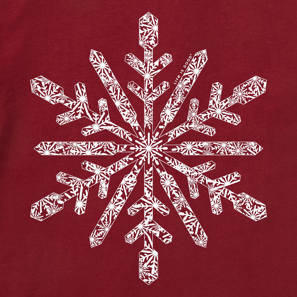 Toddler Contrast Snowflake Short Sleeve Crusher Tee product image 2