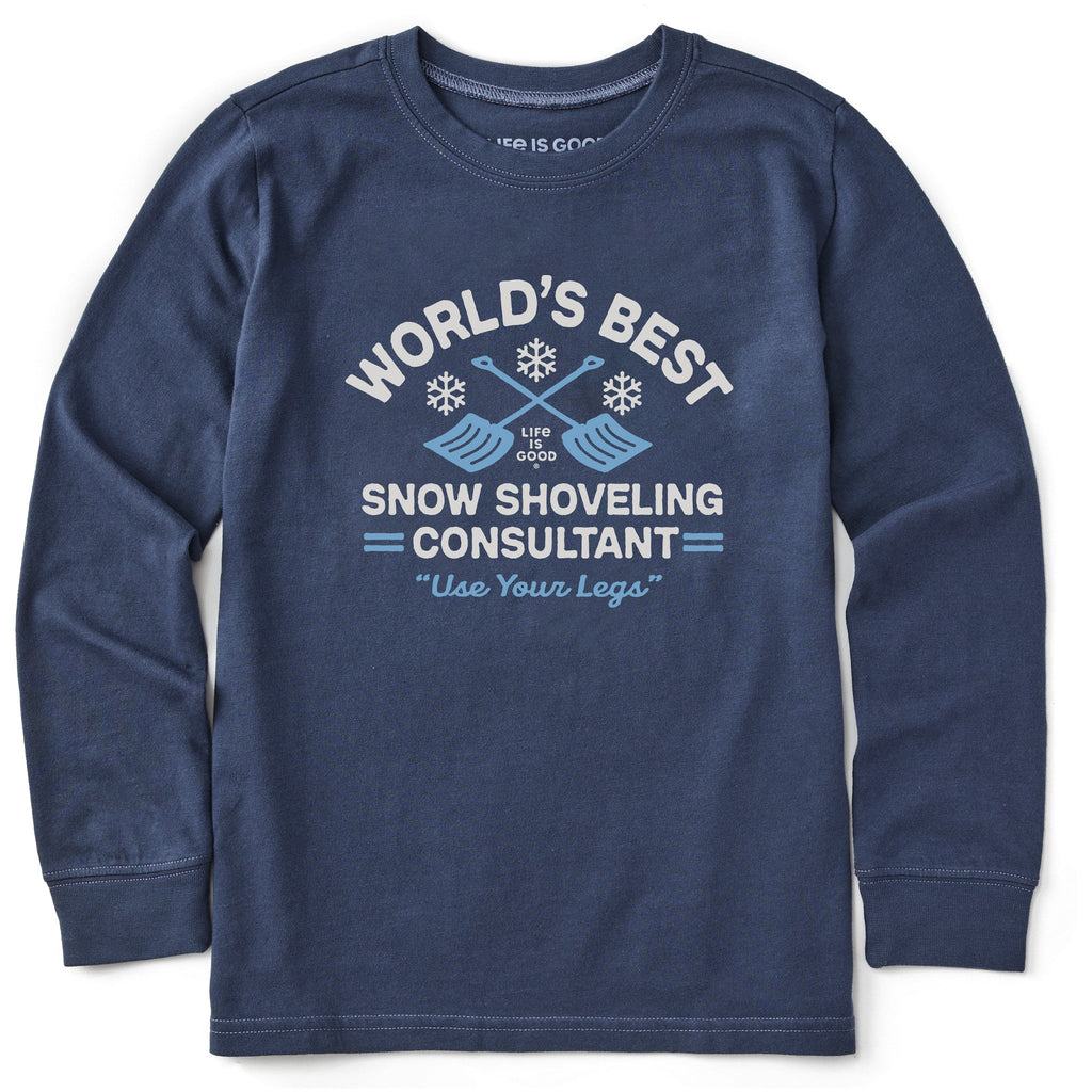 Kids Snow Shoveling Consultant Long Sleeve Crusher Tee product image 1