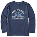Kids Snow Shoveling Consultant Long Sleeve Crusher Tee product image 1