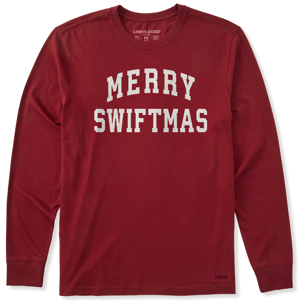 Men's Merry Swiftmas Arch Long Sleeve Crusher Tee product image 1