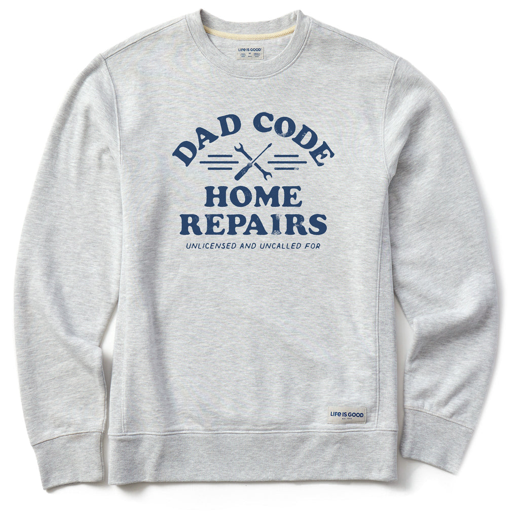 Men's Dad Code Home Repairs Simply True Fleece Crew