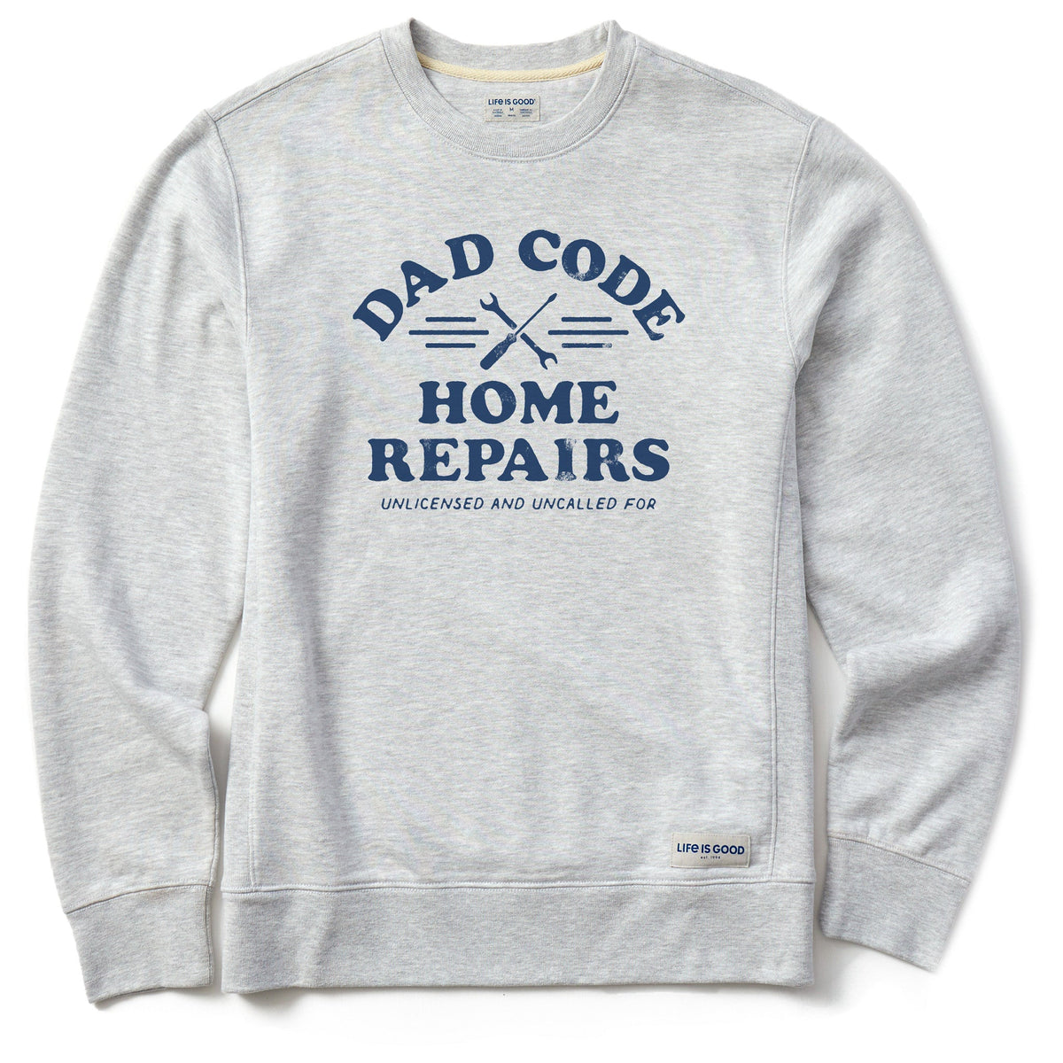 Men's Dad Code Home Repairs Simply True Fleece Crew