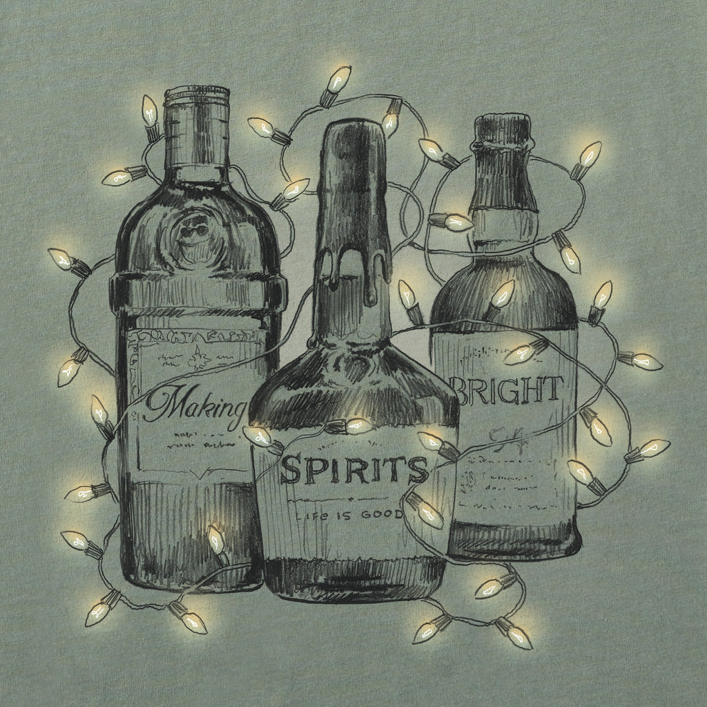 Men's Making Spirits Bright Bottles Short Sleeve Crusher Tee product image 2