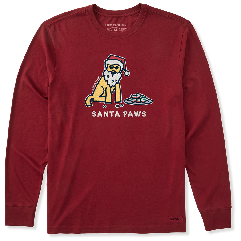Men's Santa Paws Rocket Long Sleeve Crusher Tee product image 1