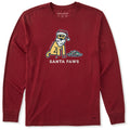 Men's Santa Paws Rocket Long Sleeve Crusher Tee product image 1