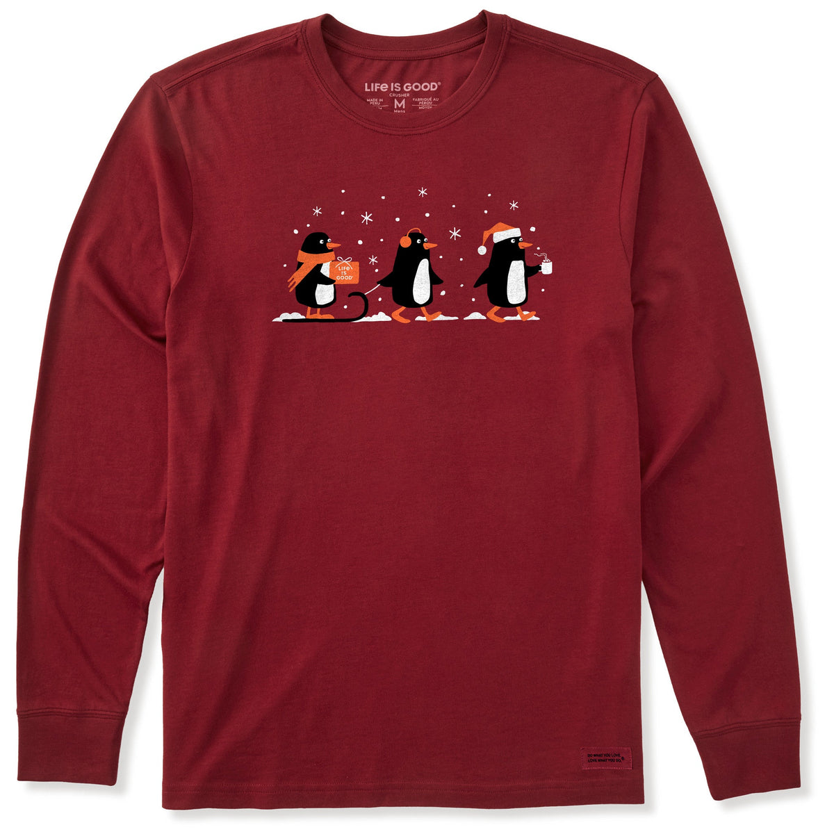Men's Penguin Trio Long Sleeve Crusher Tee