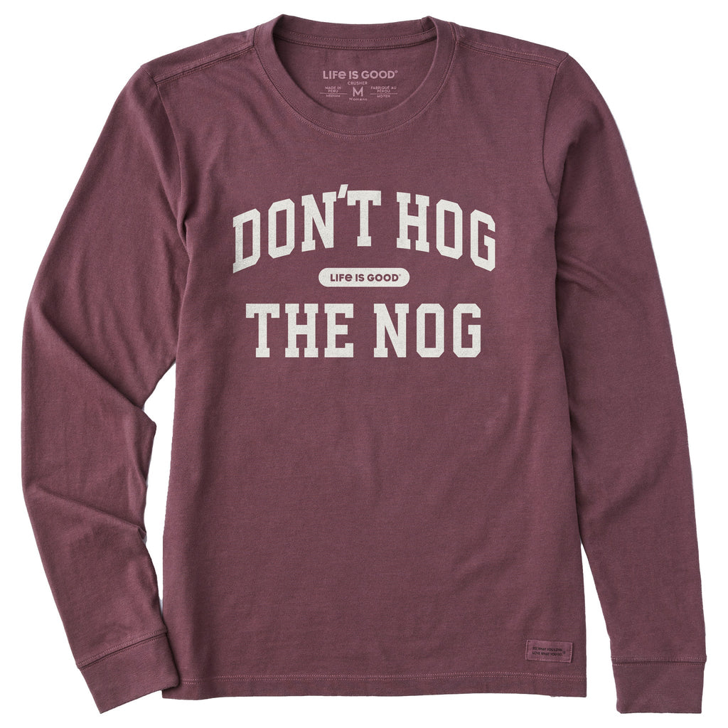 Women's Don't Hog the Nog Arch Long Sleeve Crusher Tee product image 1