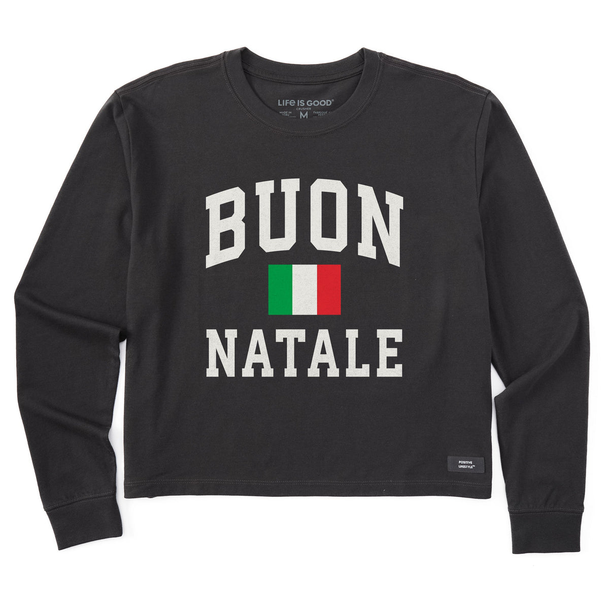 Women's Buon Natale Arch Long Sleeve Crusher Boxy Tee product image 1