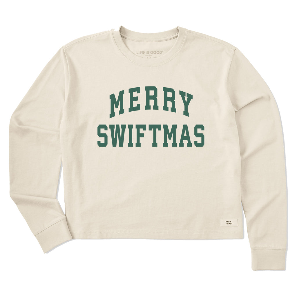 Women's Merry Swiftmas Arch Long Sleeve Crusher Boxy Tee product image 1