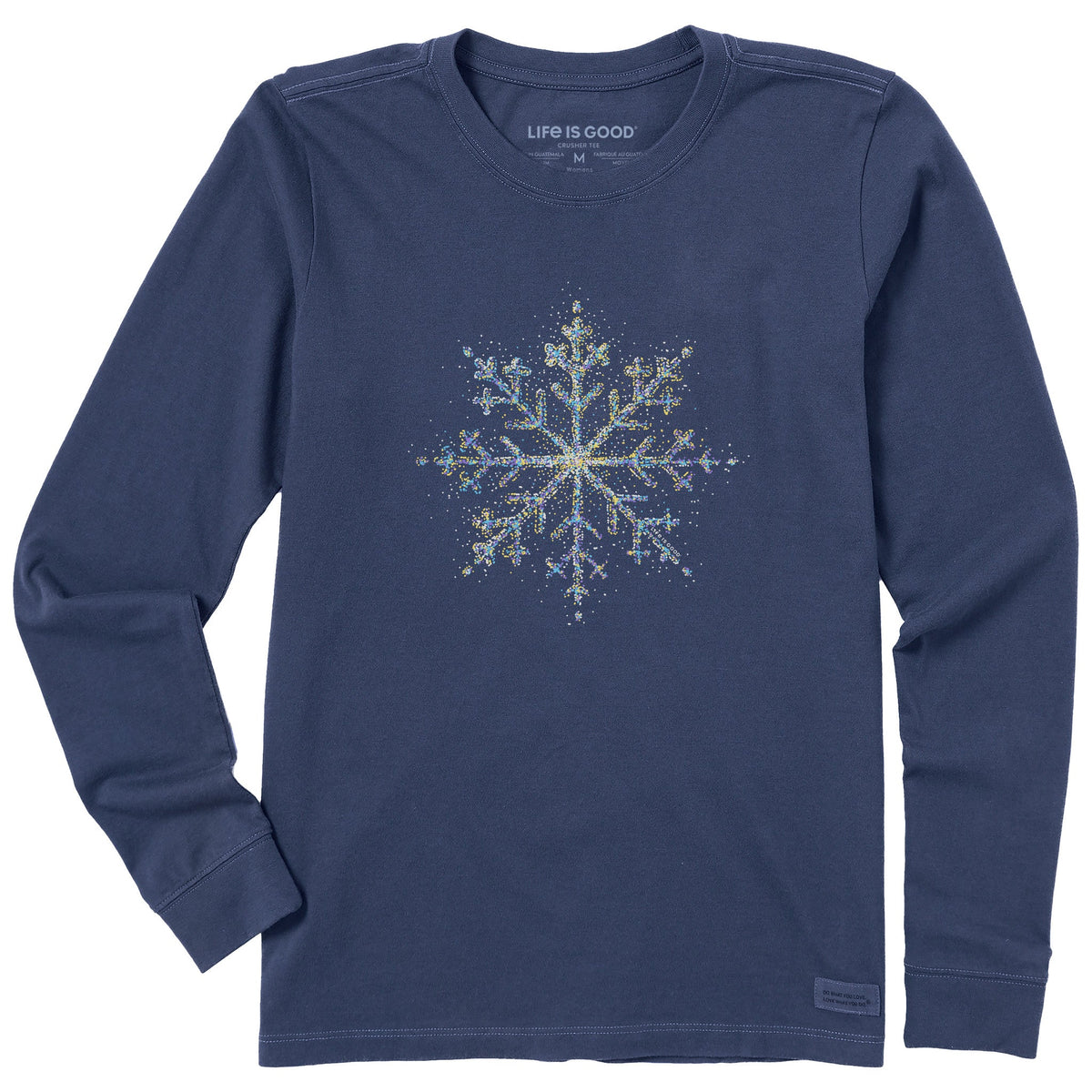 Women's Bright Sparkle Snowflake Long Sleeve Crusher Tee product image 1