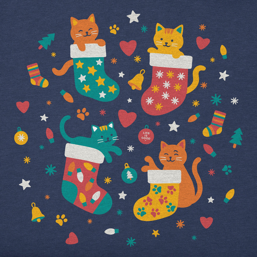 Women's Stocking Cats Long Sleeve Crusher Tee product image 2