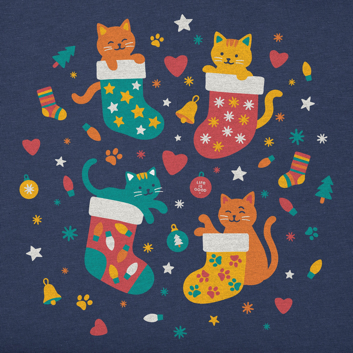 Women's Stocking Cats Long Sleeve Crusher Tee product image 2