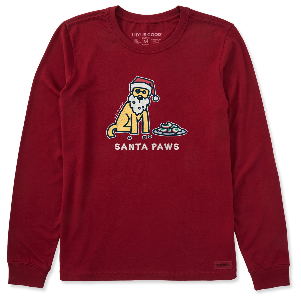 Women's Santa Paws Rocket Long Sleeve Crusher Tee