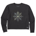 Women's Bright Sparkle Snowflake Long Sleeve Crusher Boxy product image 1