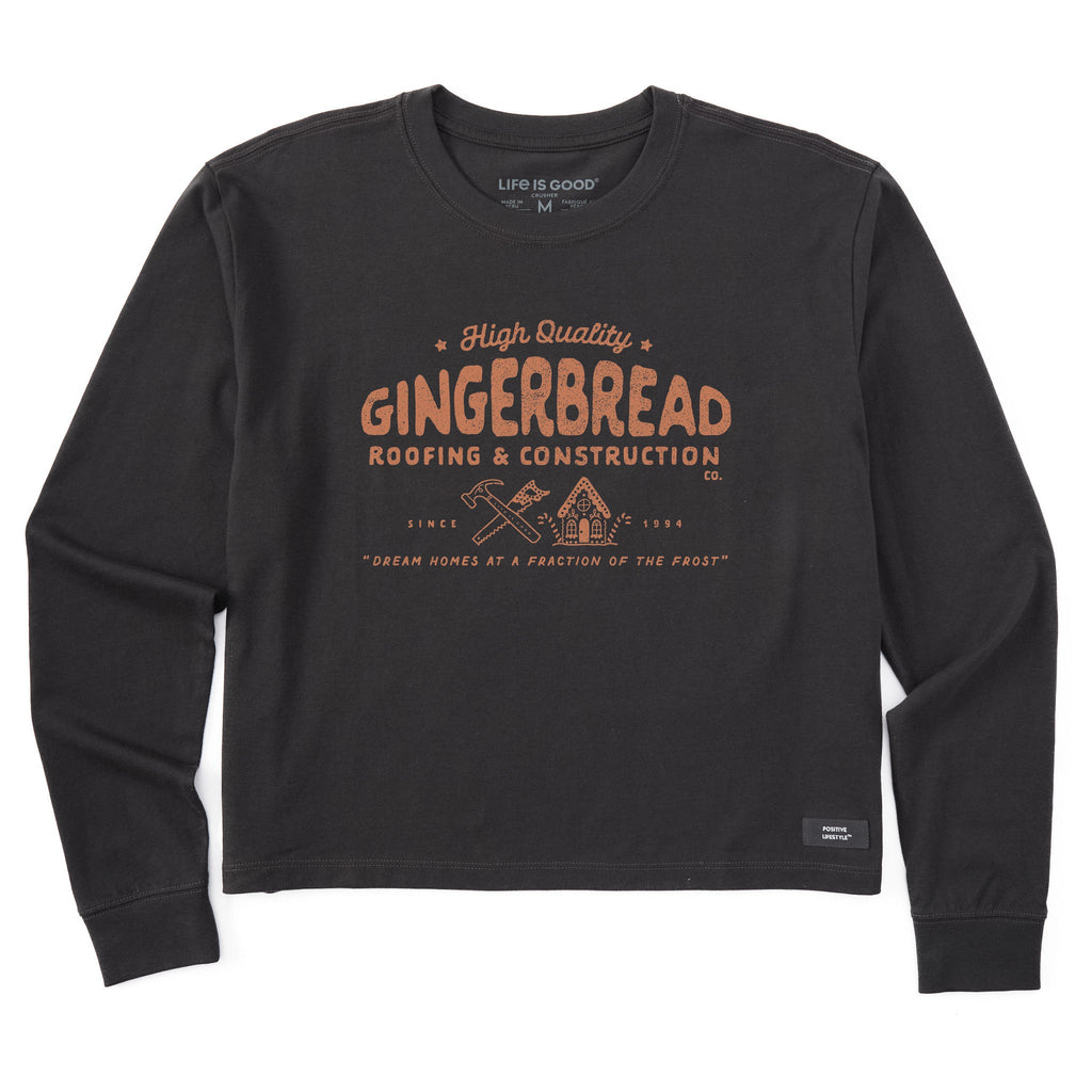 Women's Gingerbread Construction Long Sleeve Crusher Boxy product image 1