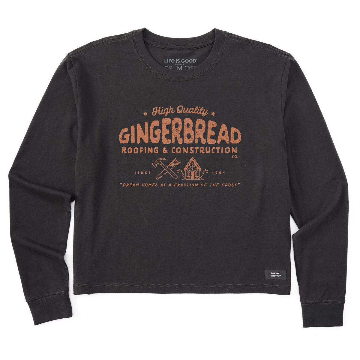Women's Gingerbread Construction Long Sleeve Crusher Boxy product image 1