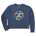 Women's I Like Big Bulbs Circle Long Sleeve Crusher Boxy Tee product image 1