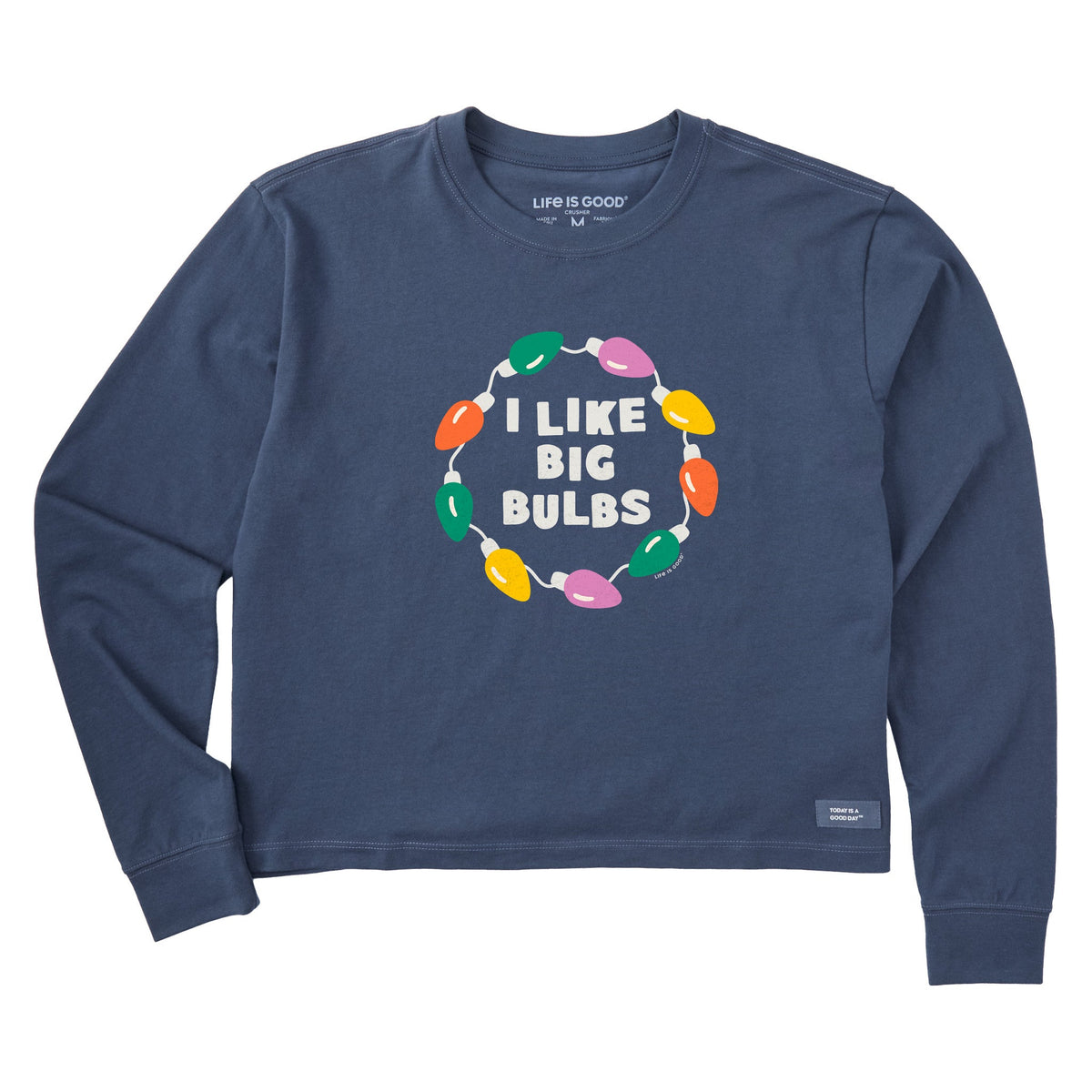 Women's I Like Big Bulbs Circle Long Sleeve Crusher Boxy Tee product image 1