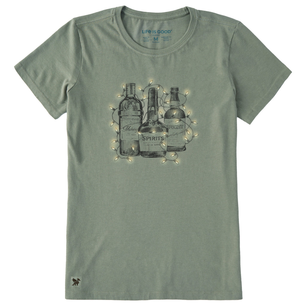 Women's Making Spirits Bright Bottles Short Sleeve Crusher product image 1