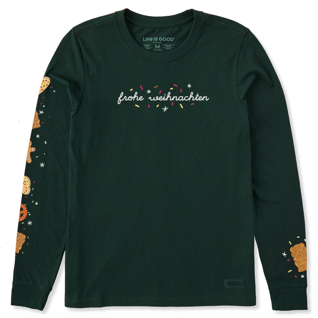 Women's Frohe Weihnachten Long Sleeve Crusher Tee product image 1