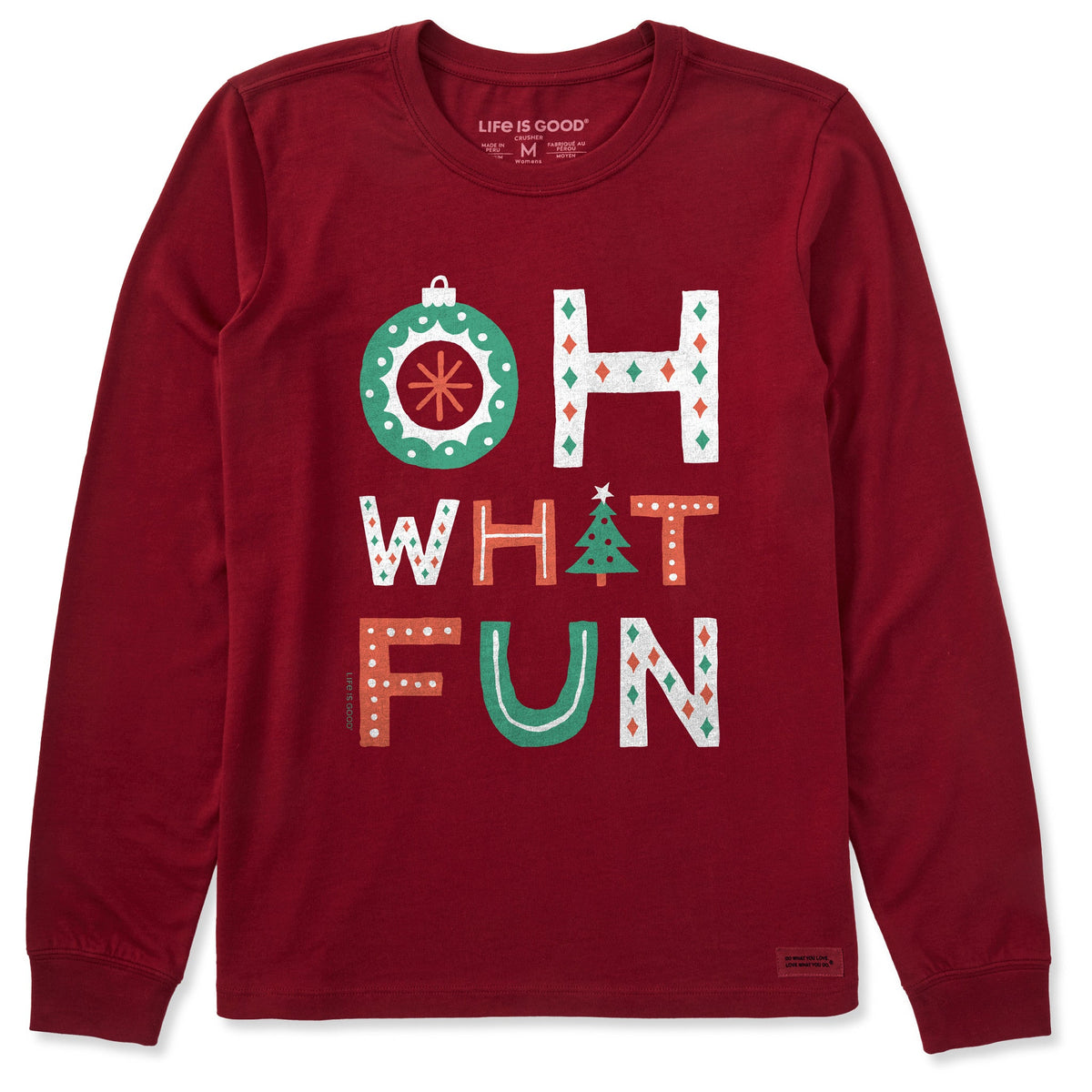 Women's Oh What Fun Long Sleeve Crusher Tee product image 5