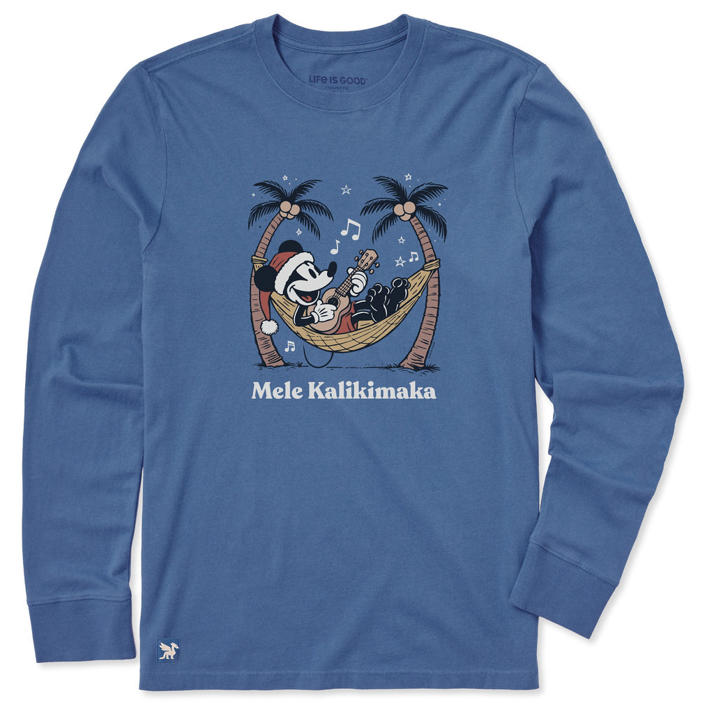 Men's Mele Kalikimaka Willie Long Sleeve Crusher Tee