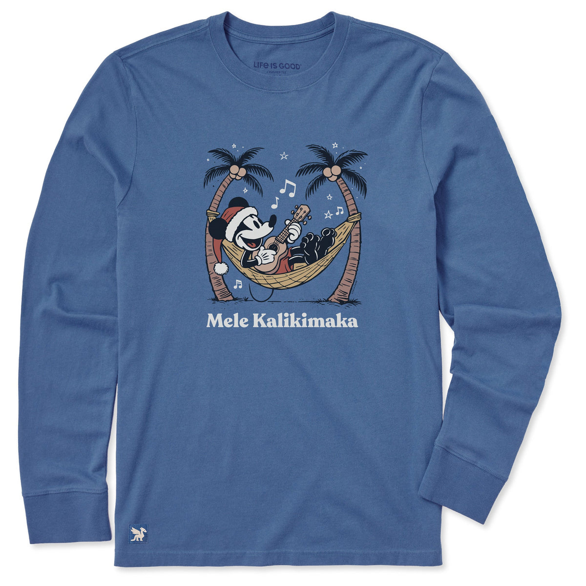 Men's Mele Kalikimaka Willie Long Sleeve Crusher Tee