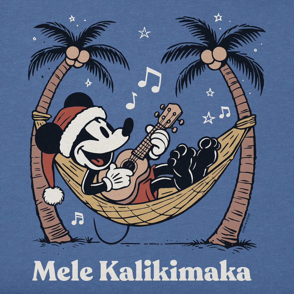 Men's Mele Kalikimaka Willie Long Sleeve Crusher Tee