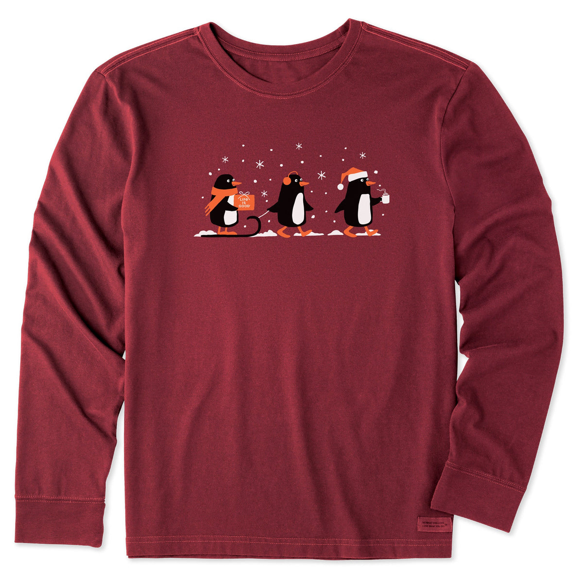 Men's Penguin Trio Long Sleeve Crusher Tee