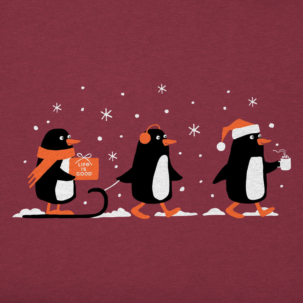 Men's Penguin Trio Long Sleeve Crusher Tee
