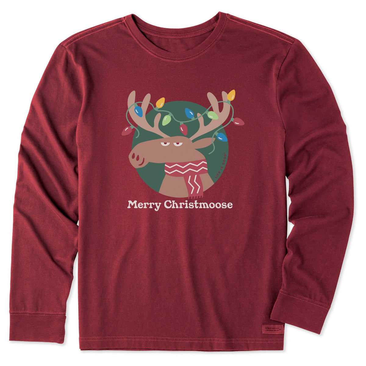 Men's Merry Christmoose Lights Long Sleeve Crusher Tee product image 3