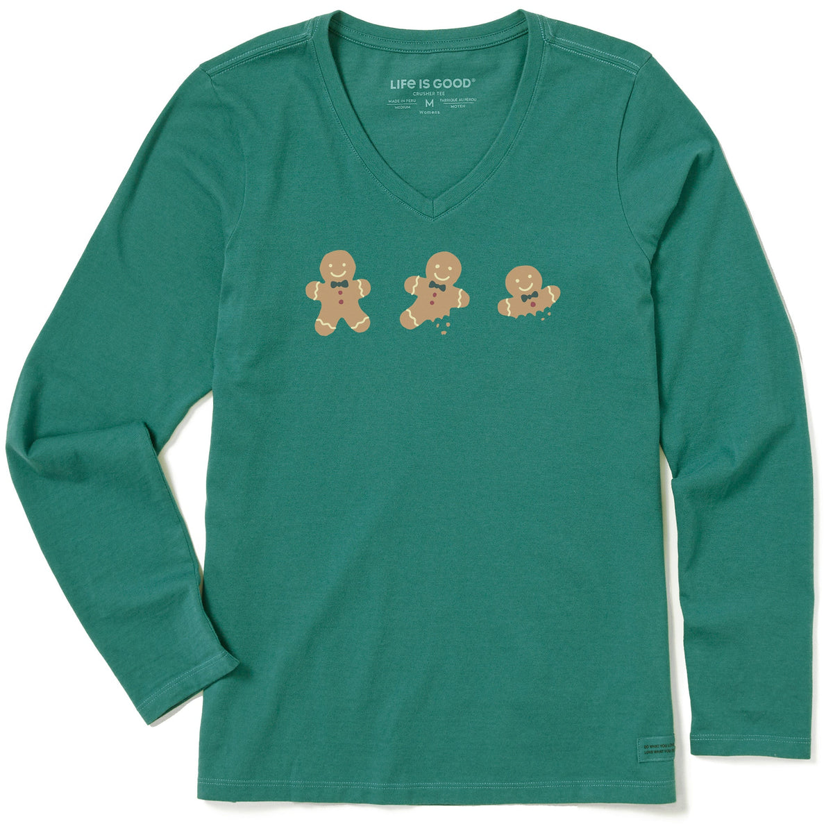 Women's Gingerbread Trio Long Sleeve Crusher Vee product image 3