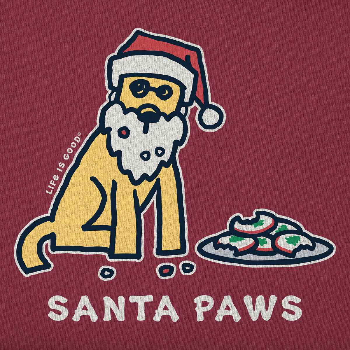 Women's Santa Paws Rocket Long Sleeve Crusher Tee