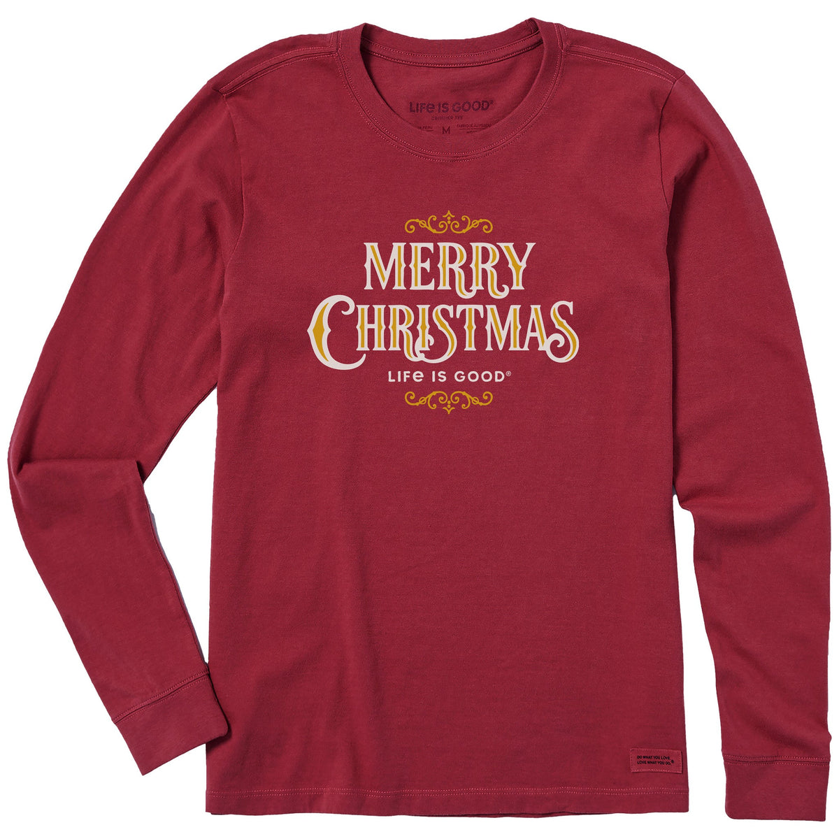 Women's Merry Christmas Decorative Long Sleeve Crusher Tee product image 3
