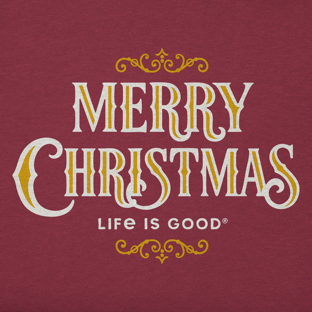 Women's Merry Christmas Decorative Long Sleeve Crusher Tee product image 4
