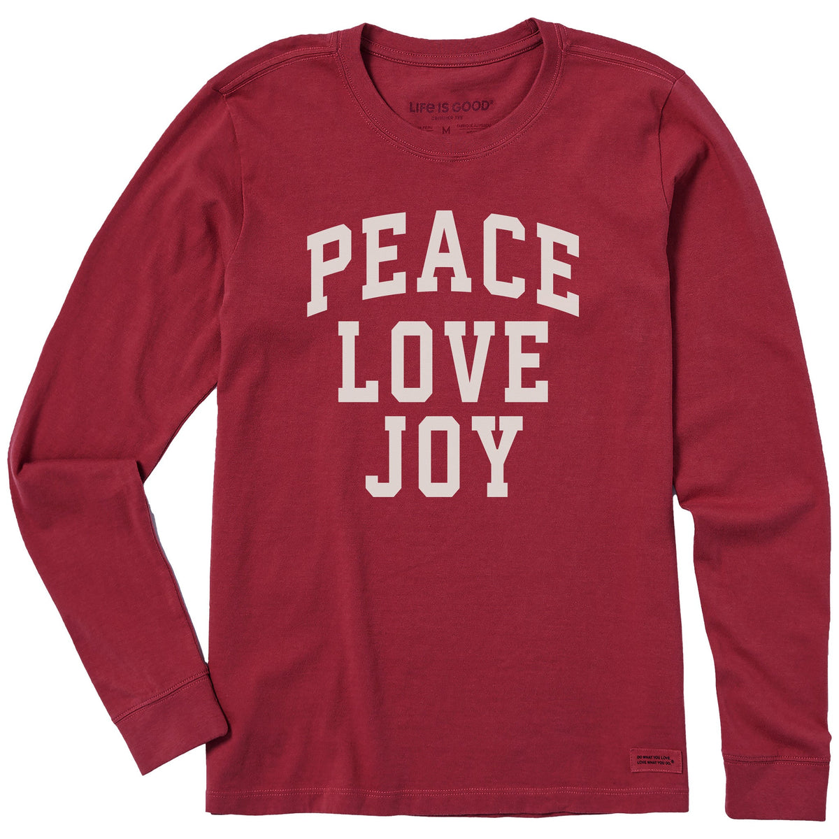 Women's Peace Love Joy Arch Long Sleeve Crusher Tee product image 3