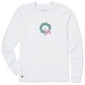 Women's Cat Nap Wreath Long Sleeve Crusher Tee product image 1