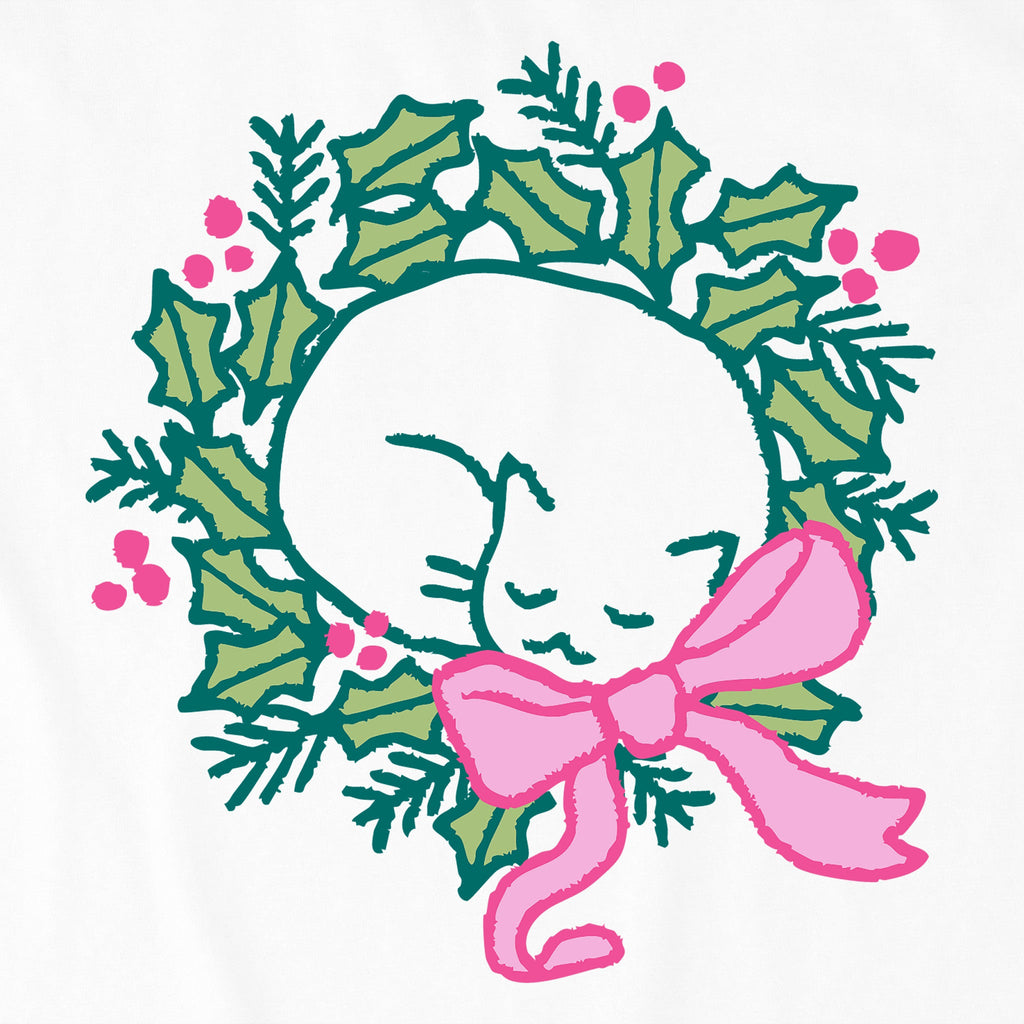 Women's Cat Nap Wreath Long Sleeve Crusher Tee product image 2