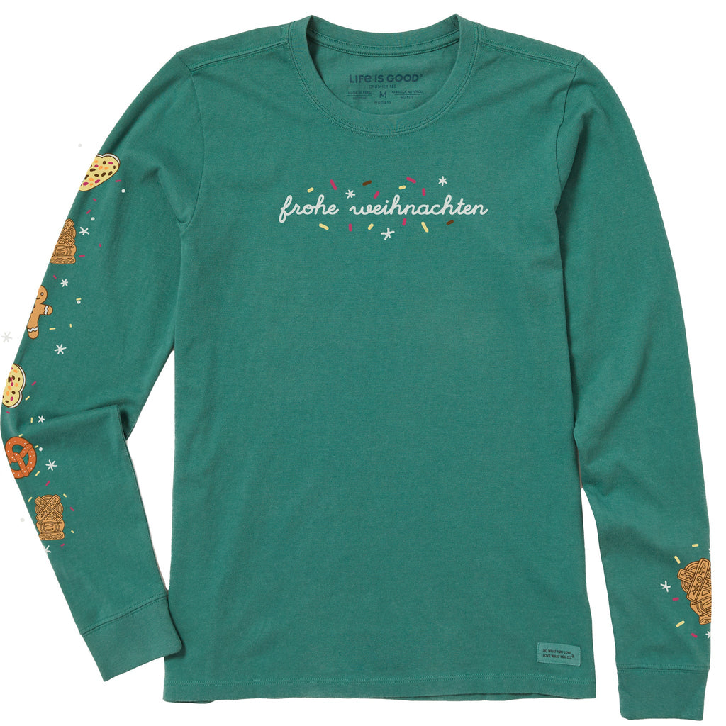 Women's Frohe Weihnachten Long Sleeve Crusher Tee product image 5